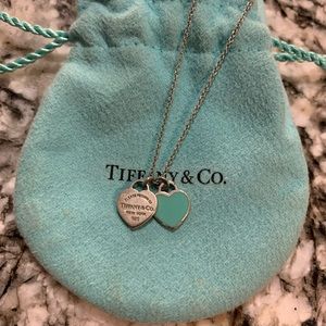 Tiffany & Co double heart necklace